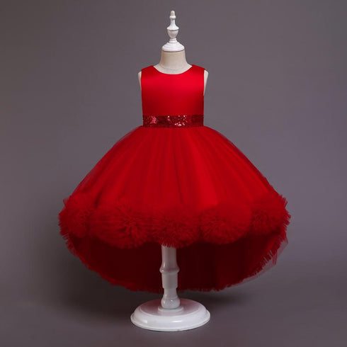 Flower-tailed dress dress piano performance unkempt dress princess dress